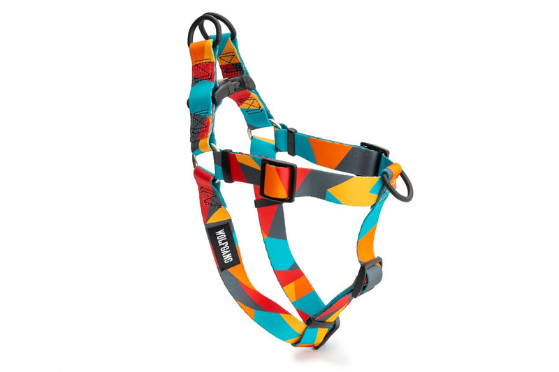 Wolfgang Premium No-Pull Dog Harness for Small Medium Large Dogs, Made in USA, ShatterShapes Print, Large (1 Inch x 20-30 Inch) Large (1 Inch x 20-30 Inch) - PawsPlanet Australia