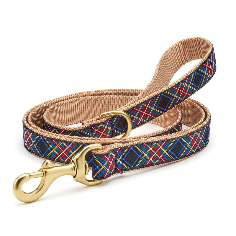 Up Country Black Tartan Dog Leash, 5/8 Inch,5 Foot Long Narrow Width 5/8 inch 5 foot long Narrow Width