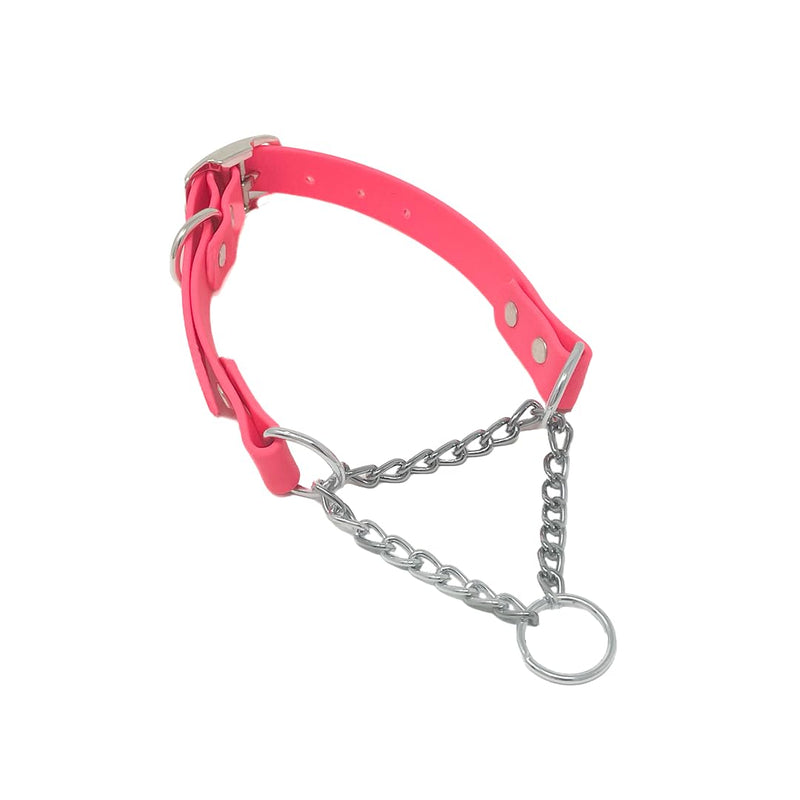 Regal Dog Products Martingale Collar for Dogs - Waterproof Biothane Collar for Small, Medium, Large Dogs - Limited Cinch Heavy Duty Chain for No Pull Dog Walking and Pet Training (Small, Pink)