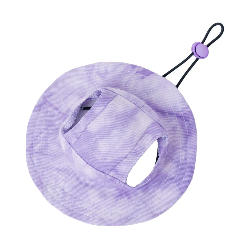 Pet hat with Ear Holes Sunscreen Baseball Cap Suitable for Small and Medium-Sized Dogs Outdoor Climbing hat in Summer Pet Products (Small, Purple) - PawsPlanet Australia