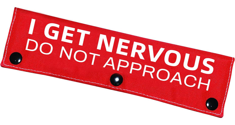 Advivio I Get Nervous Do Not Approach, Red Funny Dog Leash Sleeve, Shy Rescue Leash Wrap - Nervous/Shy Dog Gift and Dog Owner Gift - PawsPlanet Australia