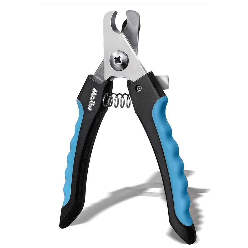 Dog & Cat Nail Clippers, Pet Nail Clipper and Trimmer with Safety Guard to Prevent Over Cutting, Grooming Razor Sharp Blades with Nail File for Small, Medium, Large Breeds, L Black Blue Blackblue - PawsPlanet Australia