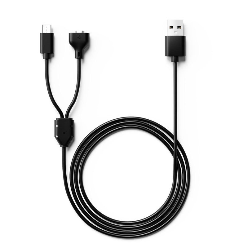 for Delupet Dog Training Collar Charger Replacement, MEROM Power Cable Compatible with Yawpet Dog Shock Collar, 2-in-1 Magnetic Charging and Micro USB Cable (Black) Black - PawsPlanet Australia
