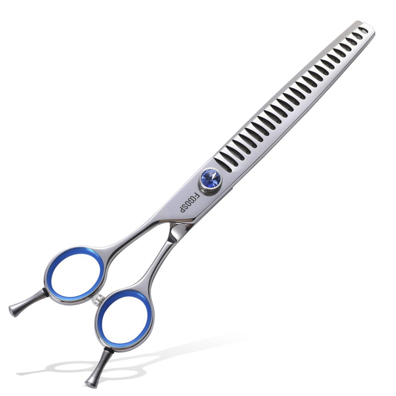 Chunkers Dog Grooming Scissors Left Handed 7.0'' Professional Thinning Shears for Dogs Pet Grooming Scissors Chunkers Shears Dog Grooming Japan 440C 70% Thinning Rate 18 Teeth(7.0'' Chunkers) 7.0 inch - PawsPlanet Australia