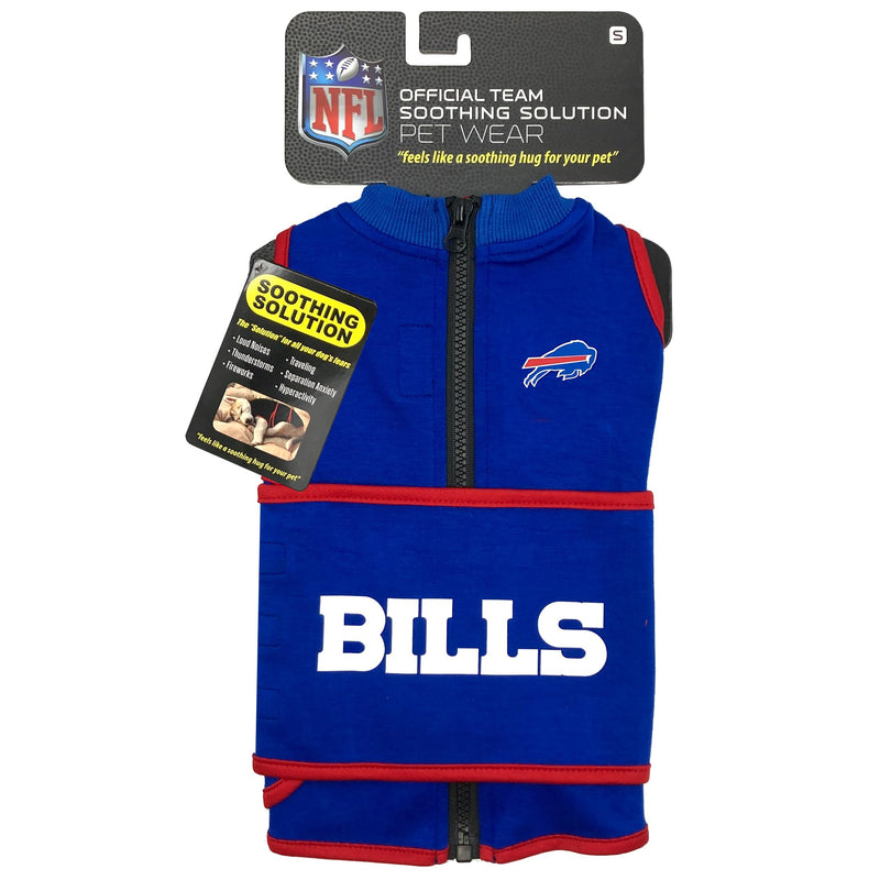 NFL BUFFALO BILLS Dog Anxiety Shirt Calming Soothing Solution Vest, for Dogs & Cats with Anxiety, Fears, Fireworks, Loud Noises, Dark, Lonely Keeps Dogs Calm and Feeling Safe, Relaxing Jacket, X-Small Extra Small - PawsPlanet Australia