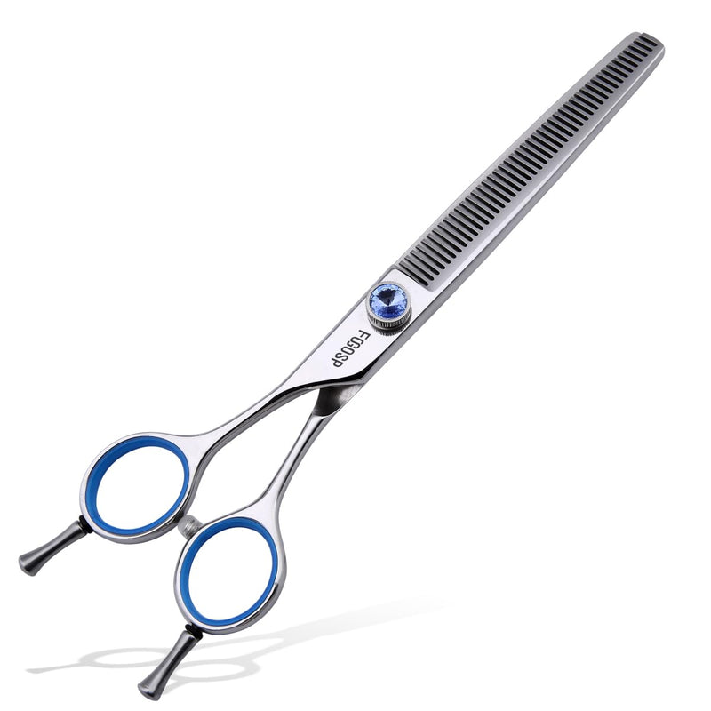 Left Handed Thinning Shears for Dogs 7in Professional Dog Thinning Shears for Grooming 56 Teeth Dog Grooming Scissors for Pet Cat Japanese 440C Stainless Steel(7.0'' Blending) 7.0 inch - PawsPlanet Australia
