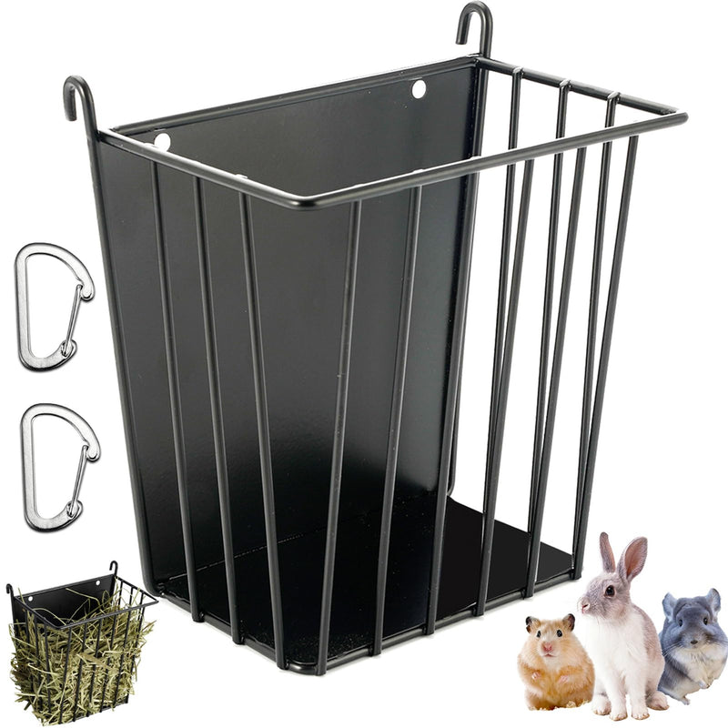 Upgrades Rabbit Hay Feeder - Guinea Pig Hay Feeder - Metal Frame Hay Rack with Adjustable Hook - Less Wasted - for Guinea Pigs - Chinchilla Bunny Cage Accessories - Bunny Feeder 1 Pack - PawsPlanet Australia
