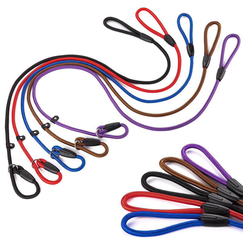 5pcs Slip Lead Dog Leash,Strong Nylon Rope Leash,Training Leash for Large Medium and Small Dogs - PawsPlanet Australia