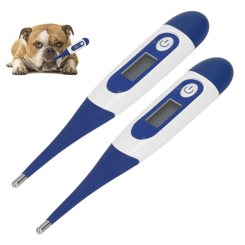 2Pcs Digital Pet Thermometer, Fast and Accurate Measurements in 20 Seconds, Waterproof, Suitable for Cats, Dogs, Horses, Veterinarian - PawsPlanet Australia