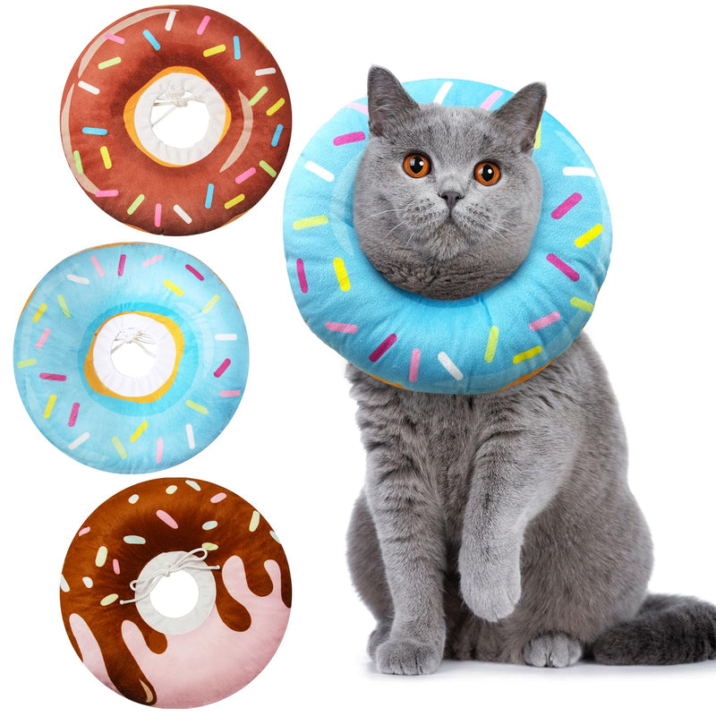 Cat Cone Collar Soft, Cat Donut Collar, Adjustable Cat Surgery Collar for Wound Healing, Elizabeth Collars are Suitable for Cats, Kittens, Puppies, Puppies After Surgery S - PawsPlanet Australia