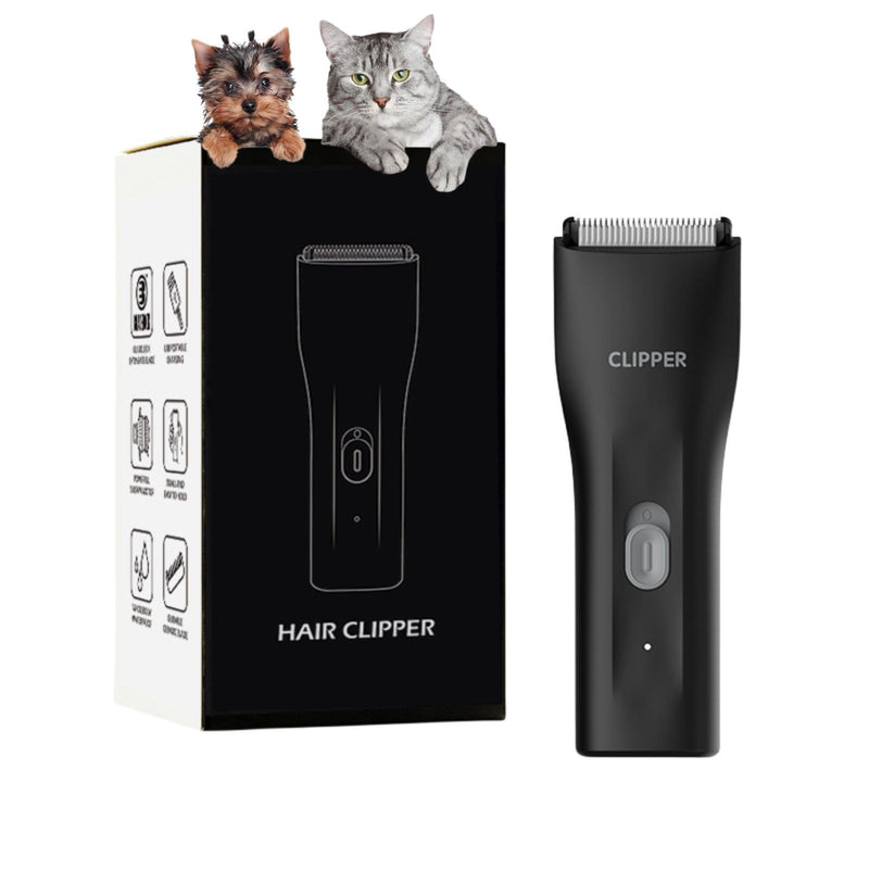 Dog Grooming Cilppers,Handy & Powerful Pet Electric Hair Trimmer Kits Waterproof Cordless Rechargeable Grooming Shavers for Small Dogs and Cats Black 006 Pro Black - PawsPlanet Australia