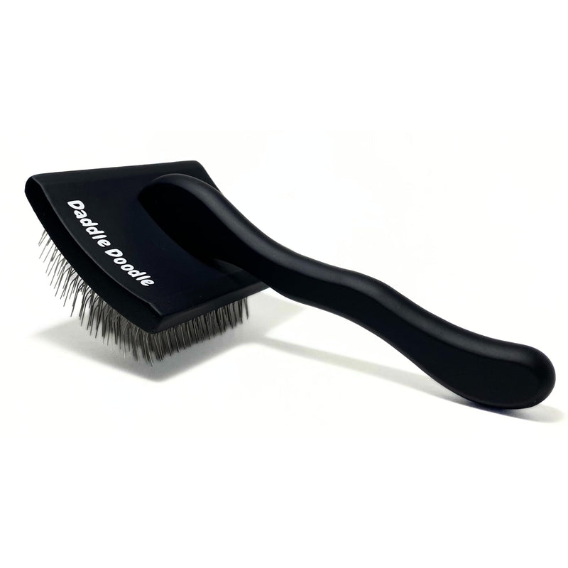 Dog Slicker Brush - Dog Grooming Brush Especially Designed for All Poodles and Doodle Mixes – Fluff, Style, Detangle, and Demat – Ergonomic Handle Design – Soft and Angled Brush Pins - PawsPlanet Australia
