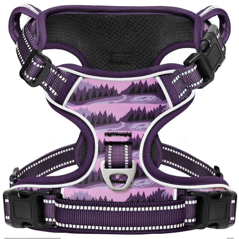 Timos Dog Harness,No-Pull Pet Harness Adjustable Soft Padded Dog Vest,Reflective No-Choke Pet Oxford Vest with Easy Control Handle for Large Dogs,Moon Night,L Large (Pack of 1) Normal-Moon Night - PawsPlanet Australia