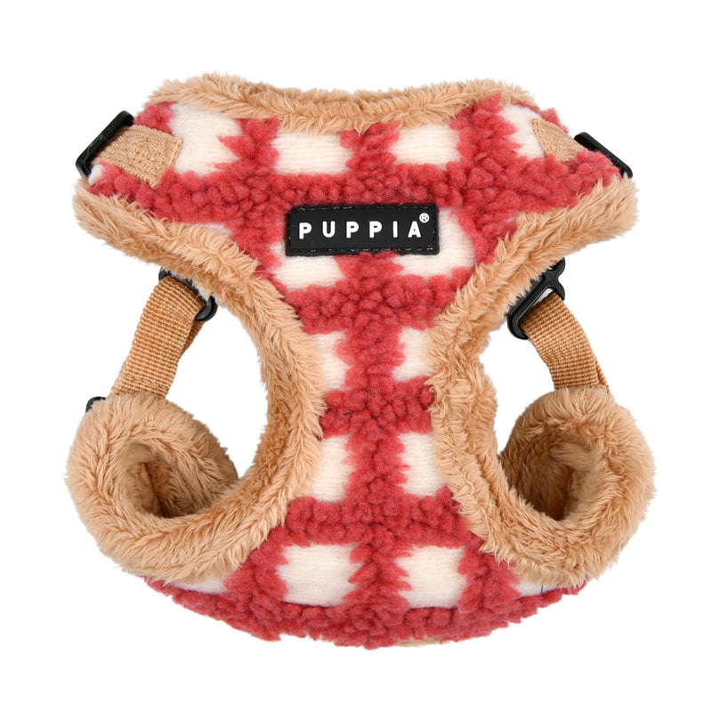 Puppia Stefan Comfort Dog Harness Step-in Warm Winter Tumbling Waffle Pattern Adjustable Neck and Chest for Small and Medium Dog, Coral, Large Coral_Stefan - PawsPlanet Australia