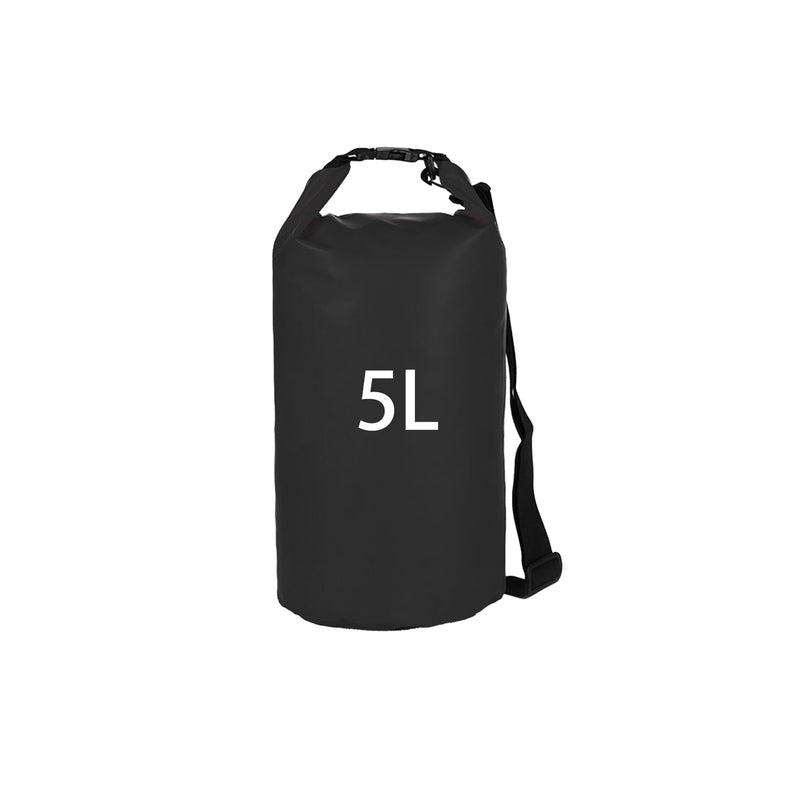 Dog Food Travel Bag, 5L Large Pet Food Storage Bag with Shoulder Strap, Waterproof Portable Puppy Feeder Container for Camping Hiking - Black 5L(≈6.5lbs） - PawsPlanet Australia