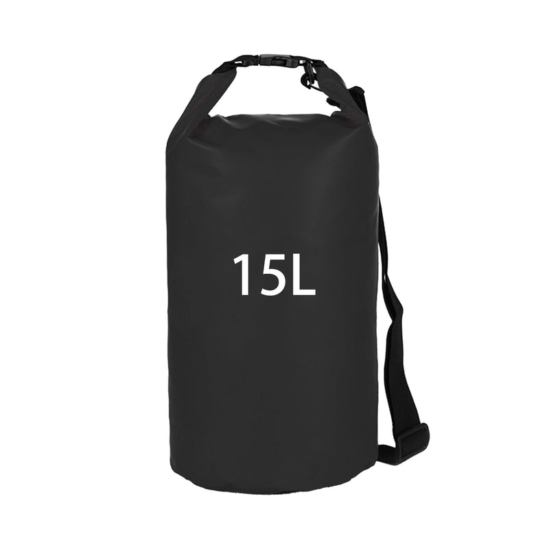 Large Pet Travel Bag - 15L Waterproof Portable Food Storage with Shoulder Strap for Camping Hiking - Black 15L(≈20lbs) - PawsPlanet Australia