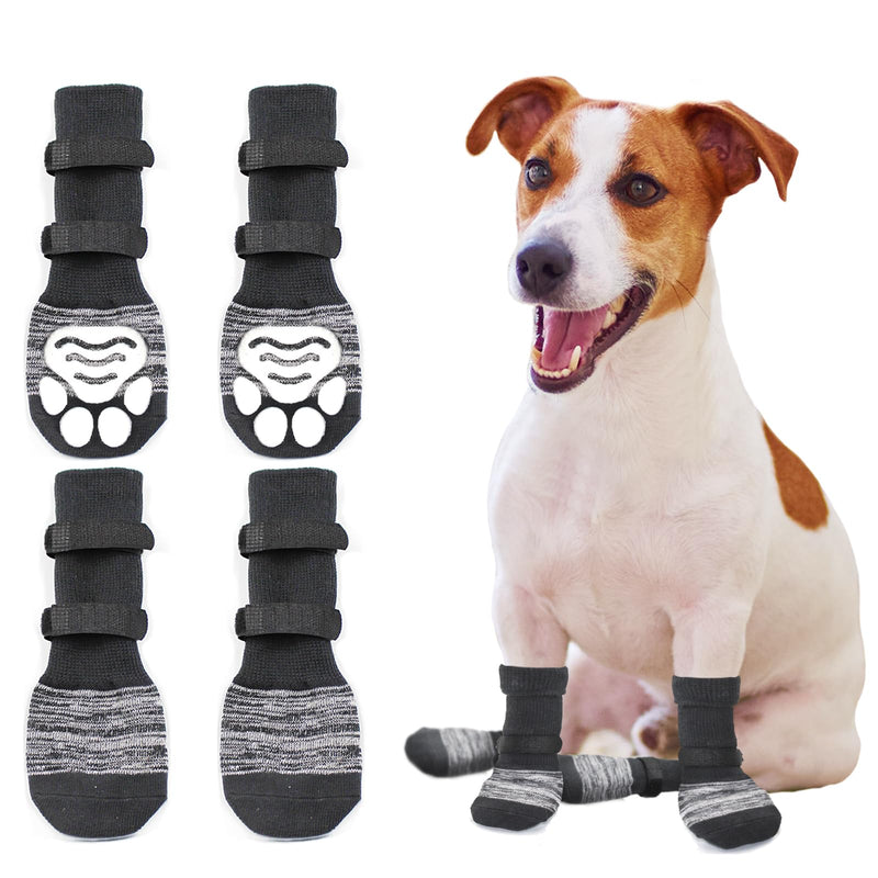 Anti Slip Paw Protectors Dog Socks,Non-Slip Dog Socks with Adjustable Straps,Traction Control for Indoor on Hardwood Floor Wear,Pet Paw Protector for Small Medium Large Dogs (A, S) A - PawsPlanet Australia
