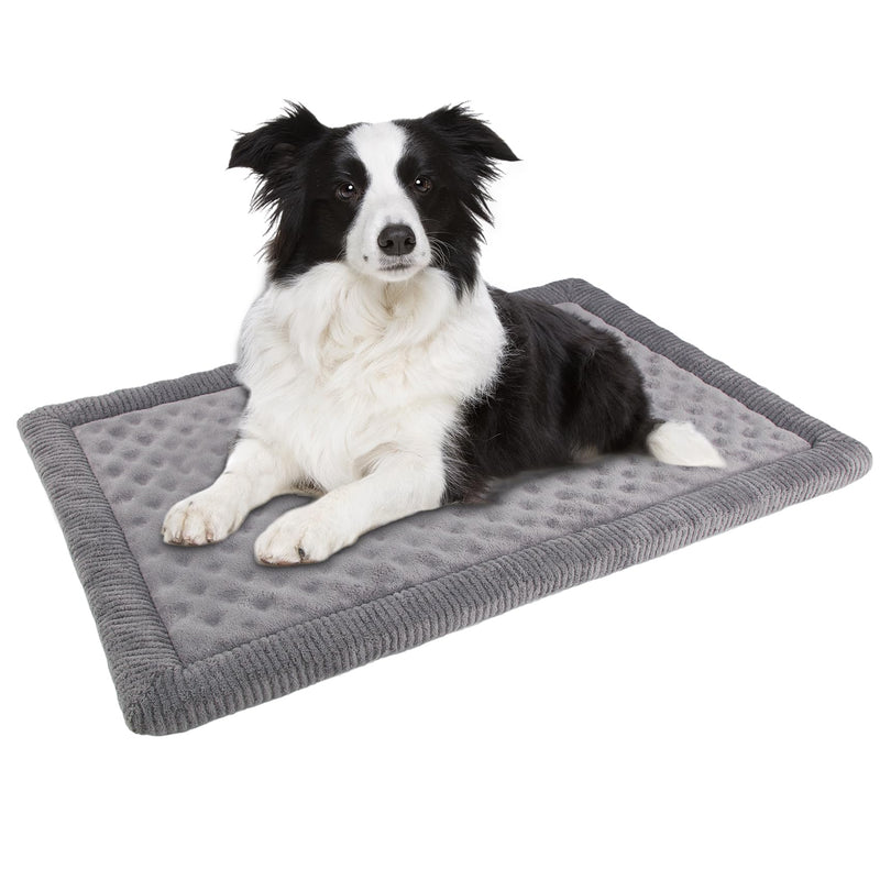 Large Dog Crate Pad 36 inch Gray Memory Foam Dog Kennel Bed Soft Flannel Washable Anti Slip Puppy Sleeping Mat,Grey Large Grey - PawsPlanet Australia