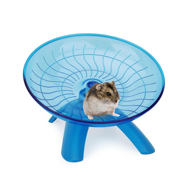 Hamster Wheel Silent Hamster Exercise Wheel Running Spinner Hamster Flying Saucer for Hamsters Gerbils Mice and Other Small Pets (Blue) Blue - PawsPlanet Australia