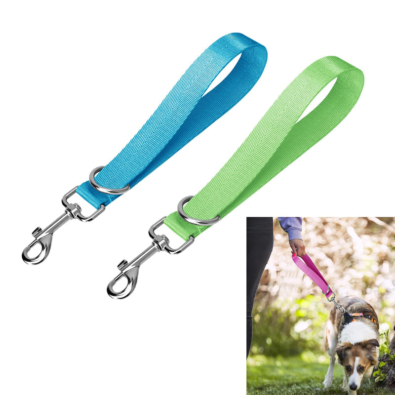 Short Dog Leash,Short Lead,Dog Training Tab Leash for Small Dogs,Pet Leashes for Large Medium Dogs(Blue and Green) Blue And Green - PawsPlanet Australia