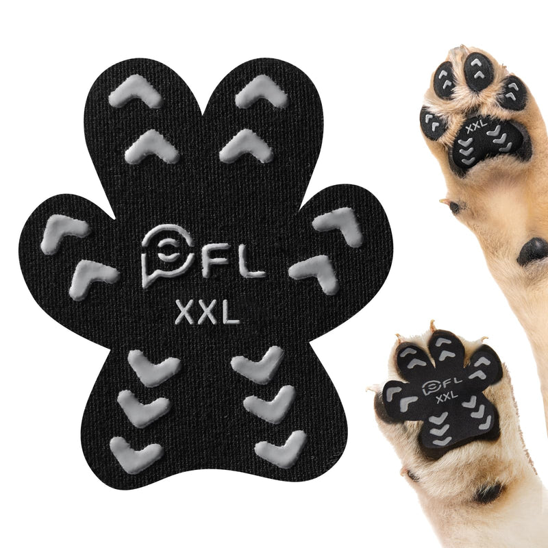 Anti Slip Dog Paw Protector Pads for Senior Dogs, Paw Pads for Dogs Traction, Disposable Self Adhesive Paw Grips for Old Dog on Slippery Hardwood Floor, Black 12 Sets (48pcs) XXL 61-80lbs XXL (61-80lbs) - PawsPlanet Australia