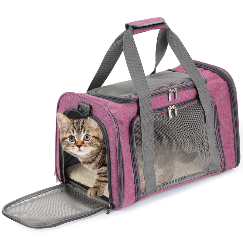 Mr. Pen- Pet Carrier, Pink, Soft-Sided Cat & Dog Carrier, Bag for Travel - PawsPlanet Australia