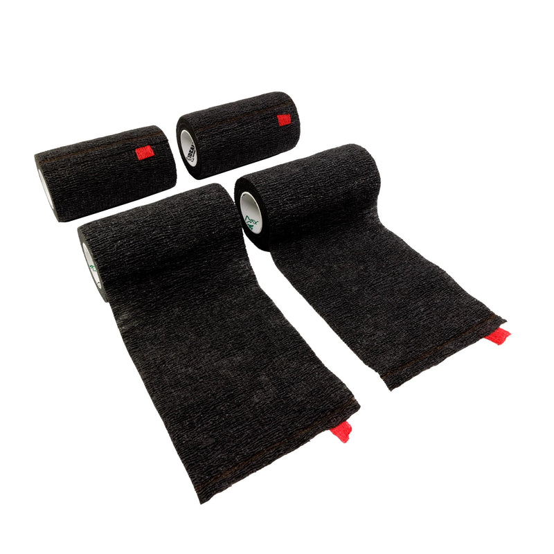 Syrflex Cohesive Bandage 4” Black 4 pk 4" - PawsPlanet Australia