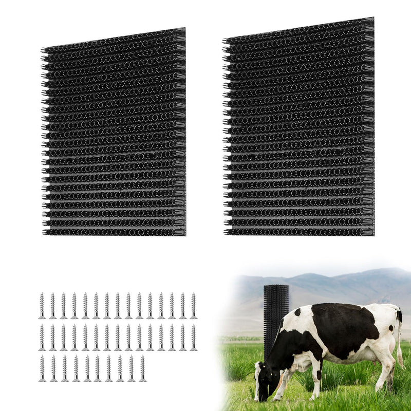 2 pcs Horse Cattle Scratchers, Horse Scratching Post, Soft Massage Brush Kit for Equine Bovine, Scratching Itch Relief Pad for Farm Animals Goat Sheep Cow Dog - PawsPlanet Australia