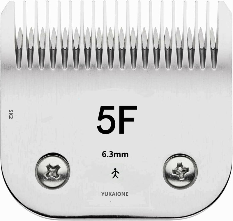 5F Dog Clipper Blade - Premium SK2 Steel, Fits Andis A5, Oster, Wahl KM - 1/4" Cut for Summer Grooming