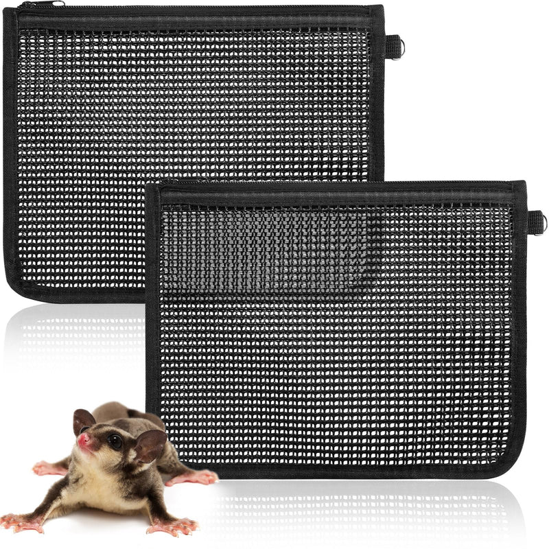 Abbylike 2 Pcs Sugar Glider Nail Trimmer Nails Trimming Pouch Mesh 7.87 x 9.84 inches Trim Bag for Guinea Pig Rat Ferrets Small Pets, Black - PawsPlanet Australia