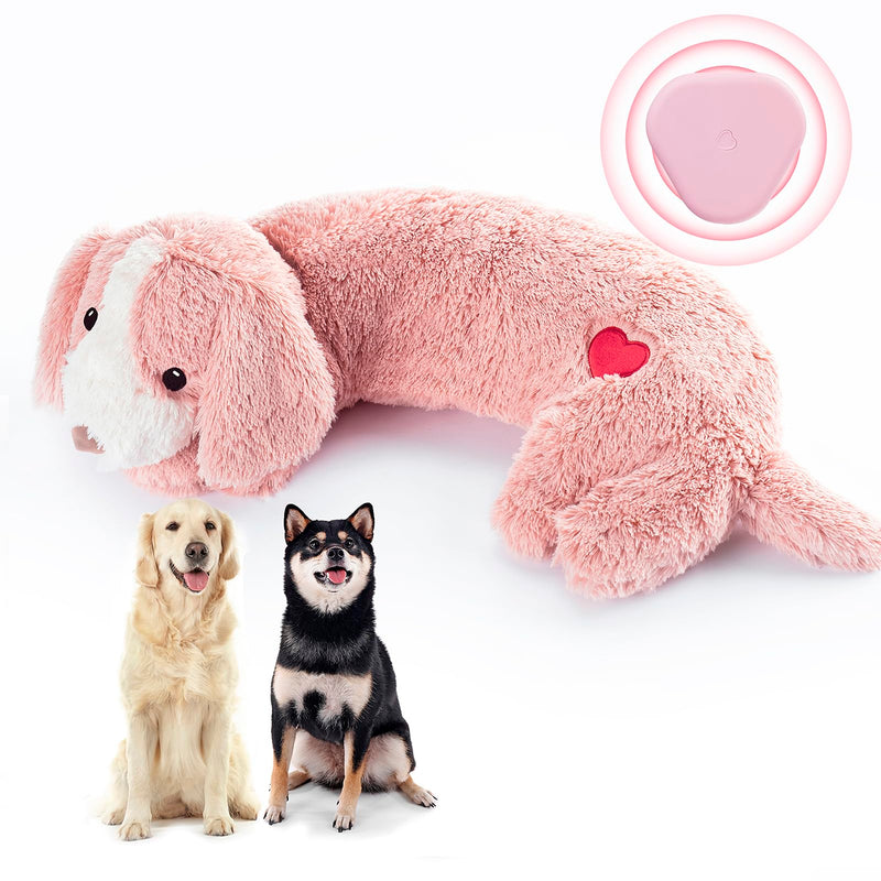 Heartbeat Toy Puppy Heartbeat Stuffed Toy for Dog Calming Aid, Heartbeat Puppy Toy for Pets Anxiety Relief, Dog Comfort Toy for Behavioral Aid Crate Training, Puppy Essential Pink - PawsPlanet Australia