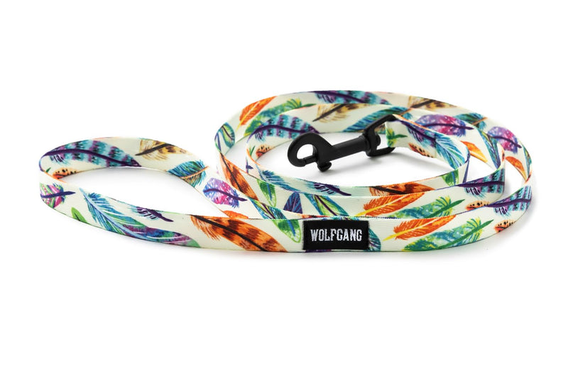 Wolfgang Heavy Duty Dog Leash, Pull-Tested to Over 800 lbs for Walking & Training, FeatheredFriend Print, Small - PawsPlanet Australia
