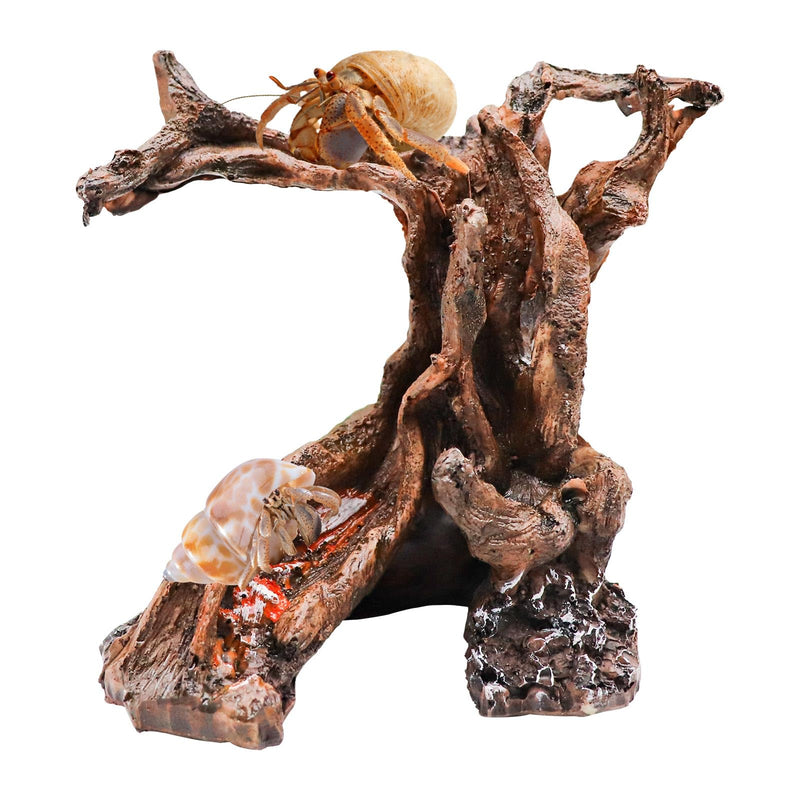 Hermit Crab Climbing Toy, Aquarium Betta Fish Hideout Caves, Resin Tree Trunk Ornament, Tank or Aquarium Decorations, Climbing and Hide Toy for Reptile Lizard Newt Hermit Crab - PawsPlanet Australia
