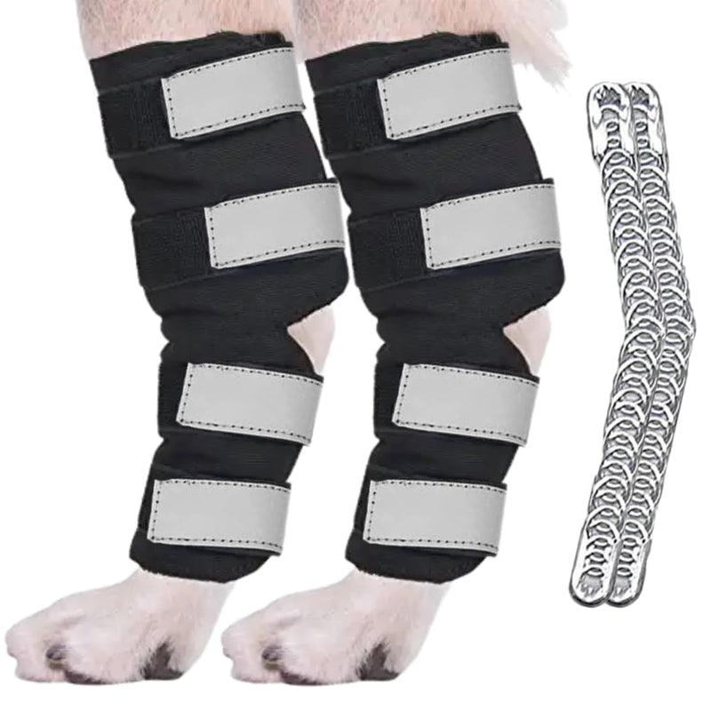 AGON Dog Hock Brace Supportive Pair Hock Joint Brace with Metal Strings and Reflective Wraps Compression Straps Canine Back Leg Protects Wounds. Heals Injuries Sprains Loss Stability by Arthritis Extra Large - PawsPlanet Australia