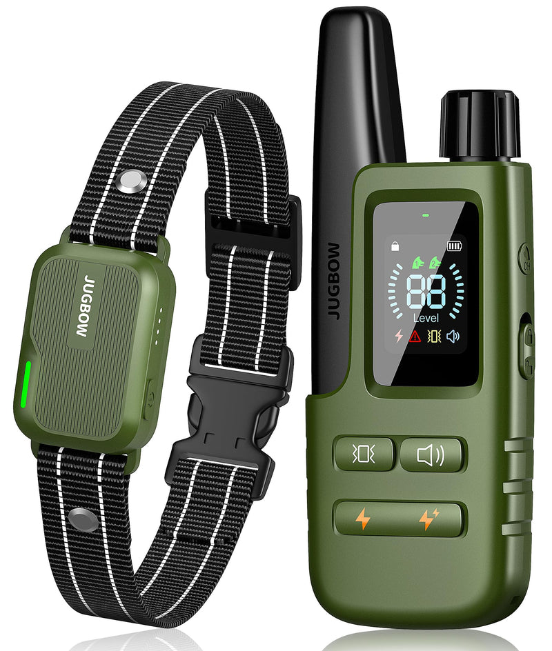 Dog Shock Collar - 3300FT Dog Training Collar with Remote Innovative IPX7 Waterproof with 4 Training Modes, Rechargeable E-Collar for All Breeds Green 1 Pack - PawsPlanet Australia