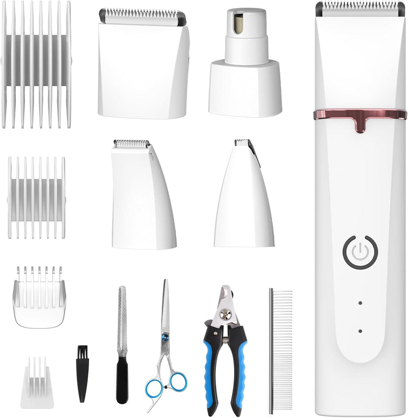 Cat Grooming Clippers Kit for Matted Hair, Bautrium 3 in 1 Electric Pet Hair Trimmer for Thick Hair, Heavy Coat Butt Shaver Cordless Cat Razor Claw Fur Trimmer for Dogs and Other Small Animals at Home - PawsPlanet Australia