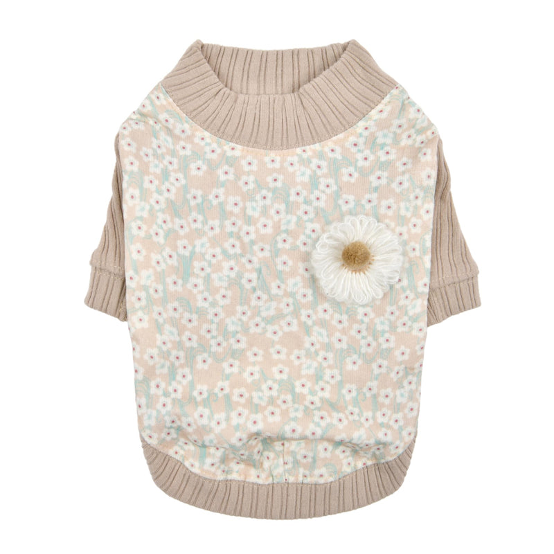 Pinkaholic New York Kalina Winter Shirt Warm Cozy Fashionable for Small Dogs, Beige, Medium BEIGE_KALINA - PawsPlanet Australia
