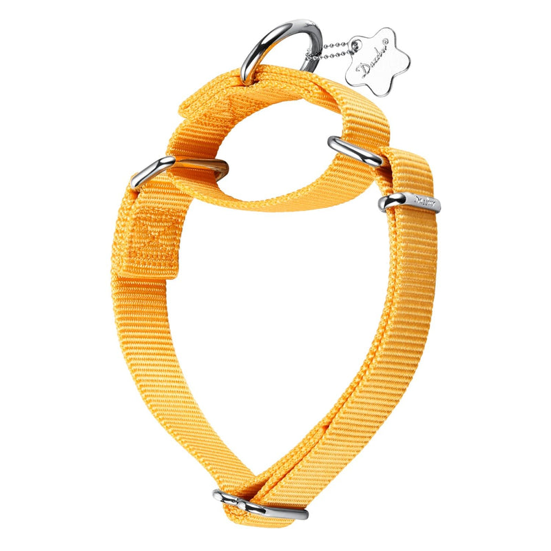 Martingale Dog Collar, Escape-Proof and No Slip Design, Heavy-Duty Nylon with Metal Buckle, Adjustable for Small, Medium & Large Dogs, Colorfast for Training, Daily Walks (BrighYellow, M) Medium: 14"-21" BrighYellow - PawsPlanet Australia