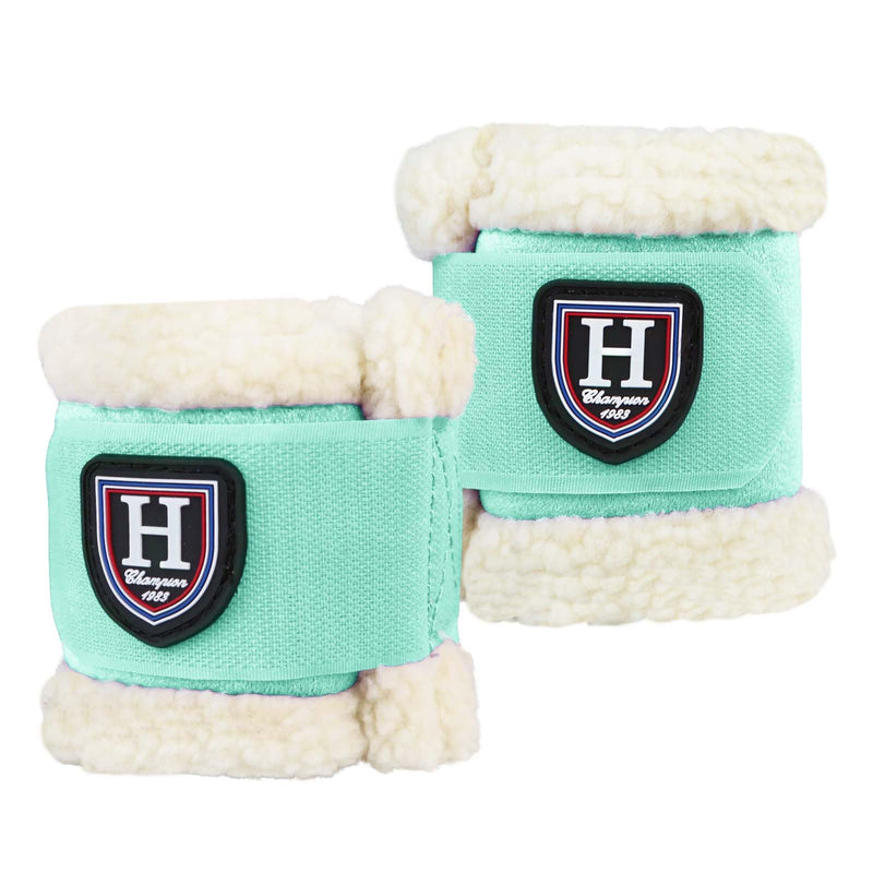 Harrison Howard Essential Premium Horse Pastern Wraps with Berber Fleece Lining Sold in Pairs Mint - PawsPlanet Australia