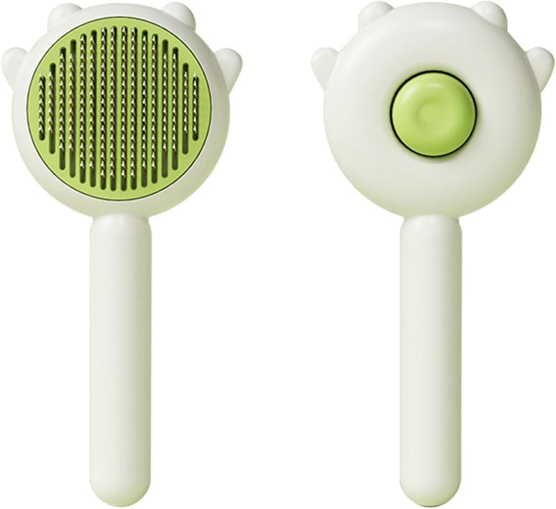 Pet Grooming Brush - Cat & Dog Fur Remover, Massage Brush for Long & Short Hair Pets, Removes Loose Fur & Hair (Green) Green - PawsPlanet Australia