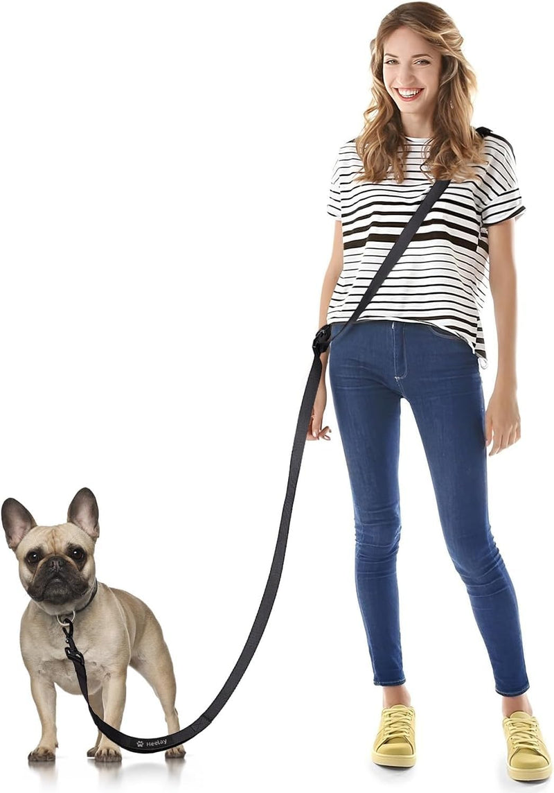 Hands Free Dog Leash, 8.2ft Multifunctional Crossbody Rope with Explosion-Proof Handle and Adjustable Training Hands Free Leash for Small, Medium & Large Dogs Walking, Jogging and Running Full Black 8.2ft - PawsPlanet Australia