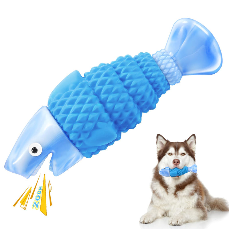 WinTour Tough Dog Toys for Aggressive Chewers Large Breed, Indestructible Dog Toys for Large Dogs, Dog Chew Toys for Aggressive Chewers, Durable Dog Toys, Squeaky Dog Toys, Large Dog Toys for Big Dogs Blue Shark - PawsPlanet Australia