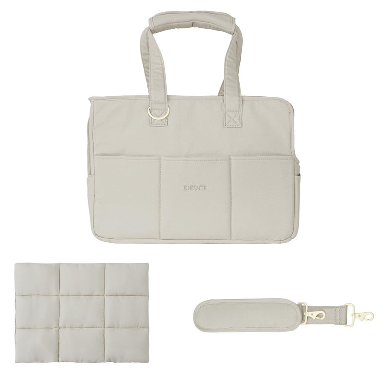 【S-Size Grey Suit】 ONECUTE Dog Carrier Set for Small Dog with a Soft mat and Shoulder Strap - PawsPlanet Australia