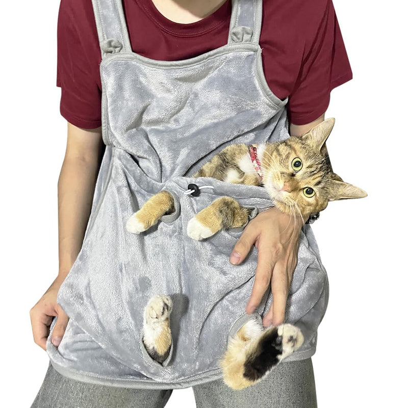 La La Pet® Adjustable Cat Apron Carrier with Holes Pet Carrier Sleeping Bag Pet Carrier Sling Cat Carrier Bag Cat Carrier Pouch for Small Sized Animals - PawsPlanet Australia