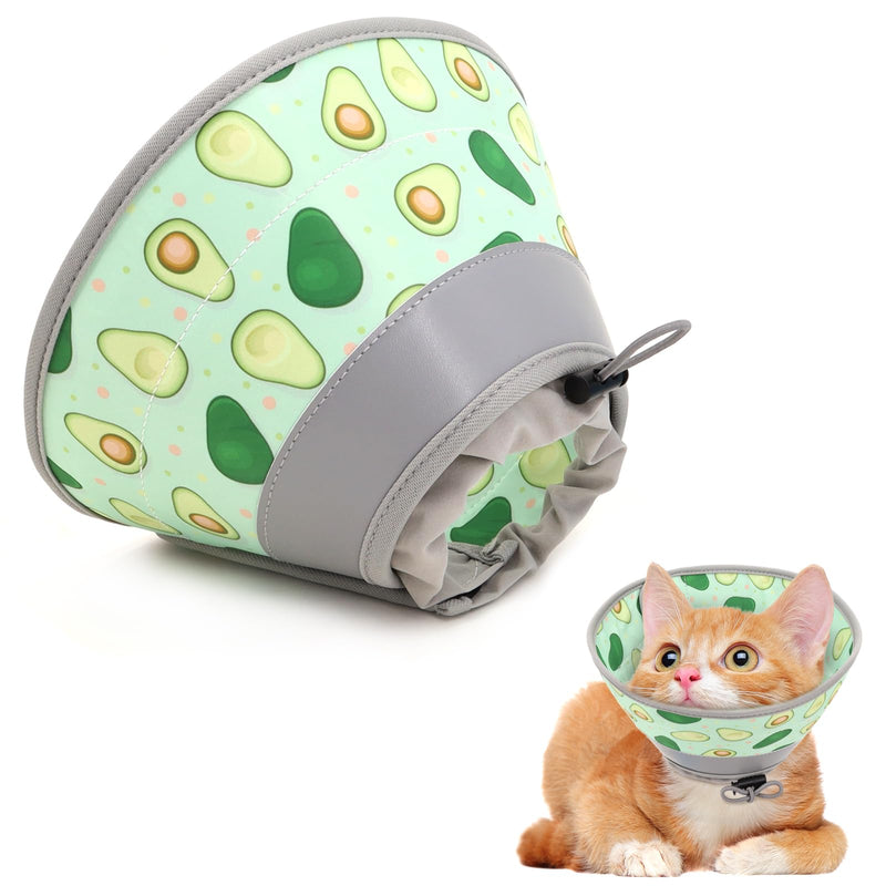 Cat Cone Collar Soft, Comfortable Cat Recovery Collar Pet Cone for Small Large Cats, Lightweight Elizabethan Collar for Cats Kittens After Surgery Prevent from Licking Wounds, Green, S S Neck Girth(5"-8") - PawsPlanet Australia
