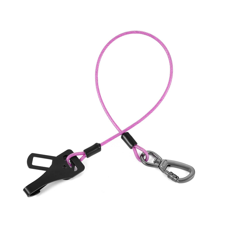 MiaoChuai 3-in-1 Dog Car Seat Belt Harness | Chew-Proof Steel Cable Leash with Heavy-Duty Buckle & Clip | Car Safety Restraint for Small, Medium, Large Dogs (Purple, 32 inch/80 CM) Purple - PawsPlanet Australia