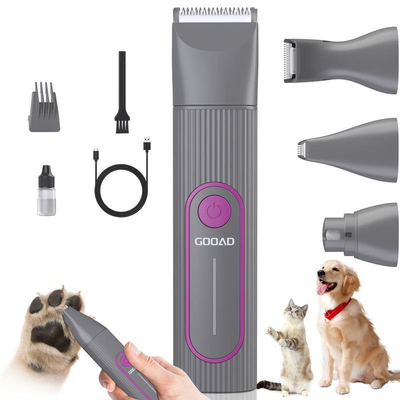 Cat Clippers for Matted Hair, Cat Grooming Kit, Cordless Cat Shaver for Long Hair, Low Noise Paw Trimmer Nail Grinder, Cat Hair Trimmer for Grooming,Quiet Pet Clippers Tools for Cats Dogs - PawsPlanet Australia