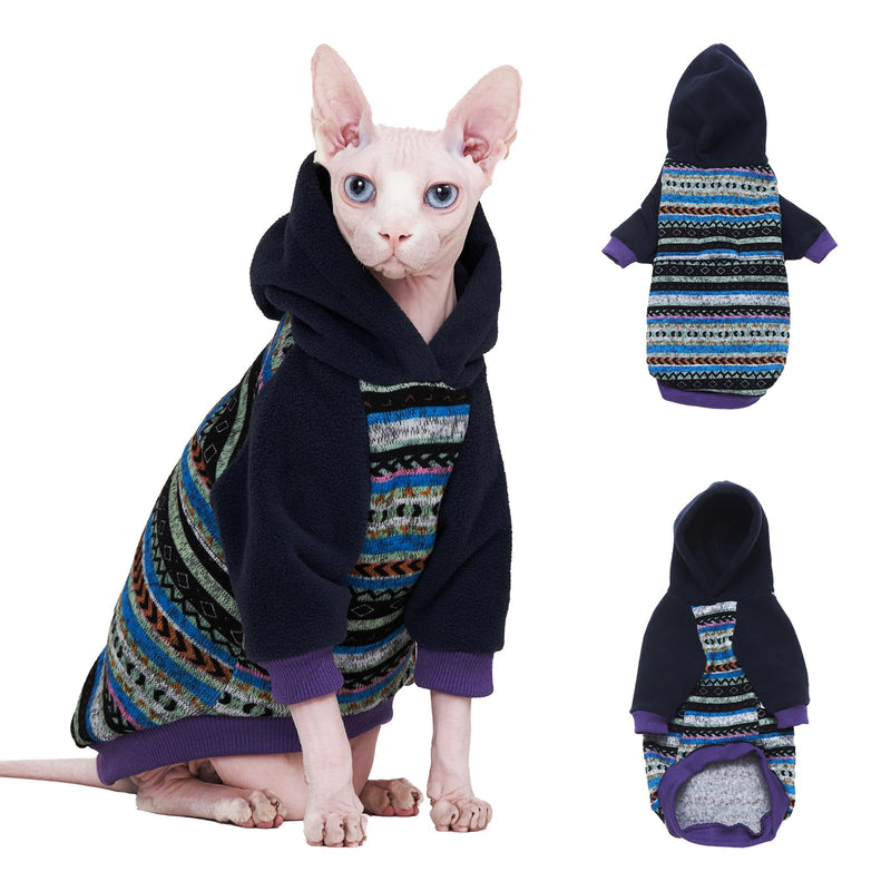 Sphynx Cat Hoodie Sweater, Cat Hoodie,Warm Fleece Sweater for cat, Knit Optic Fleece cat Hoodie Dog Clothes for Kitten Small Medium Dogs (Large) Large - PawsPlanet Australia