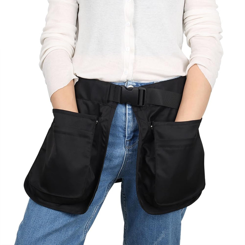 Dog Trainer Treat Pouch with Detachable Pockets, Hand Free Waist Belt Clip, Dog Handler Training Tools Storage Waist Pockets for Men and Women, also Used to Gardening Work, Hairstylist (Black) Black - PawsPlanet Australia