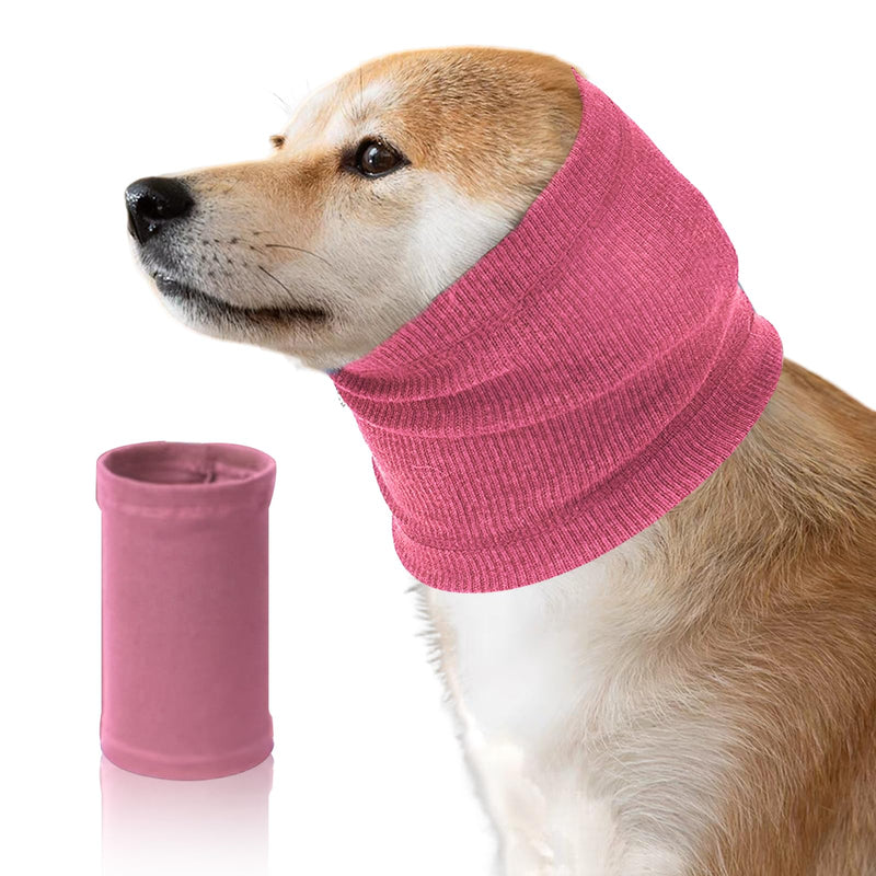 Dog Calming Hoodie Head Cover Sleeves, Dog Ear Covers for Noise Protection, No Flap Ear Wrap for Dog Anxiety Relief and Calming, Dog Ear Muffs for Dogs Pet Neck and Ear Warmer (Small, Pink) Small - PawsPlanet Australia